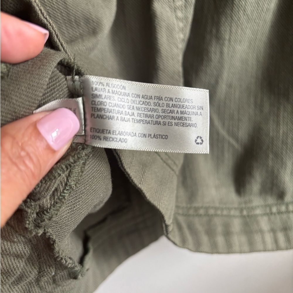 Knox Rose Army Green Cargo Zip-Up Jacket Size XS - Picture 4 of 8